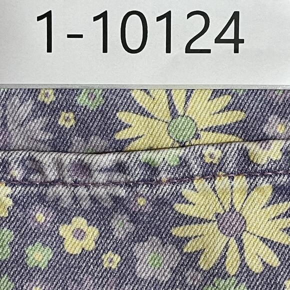 ZARA EU 32 US 0 Floral Daisy Denim Shorts High Rise Retro Summer Vibe - Picture 10 of 10